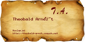 Theobald Arnót névjegykártya